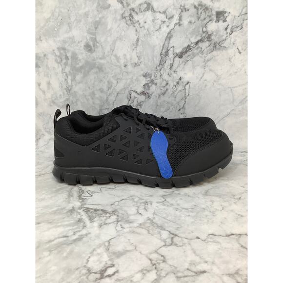 Reebok Size 14M Black Sublite Cushion Athletic Work Shoes Composite Toe P13-1 - Picture 3 of 11